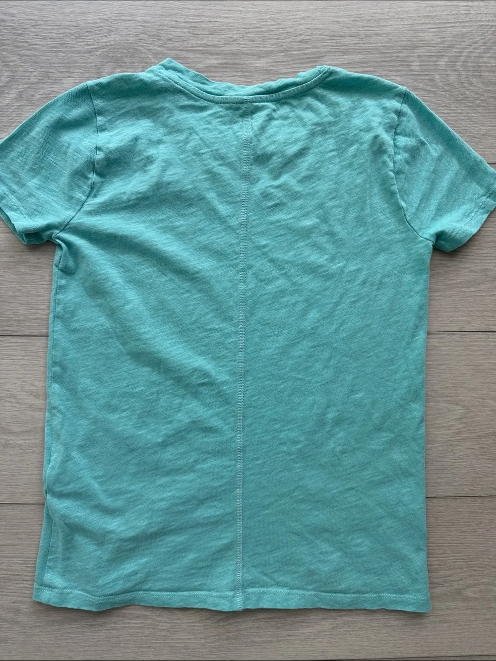 J. Crew Women’s Girlfriend Tee. Aqua Blue
